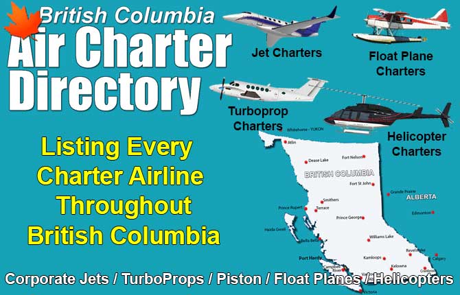 British Columbia air charter directory banner